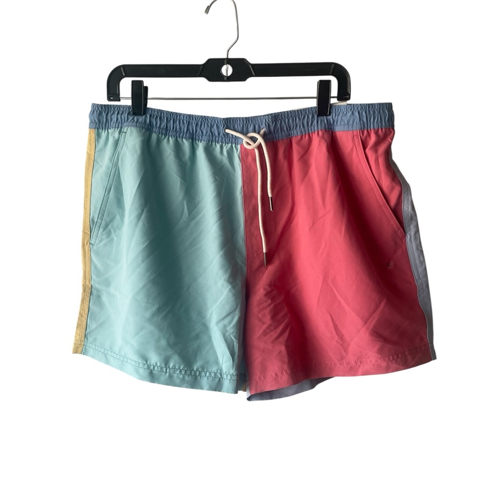 American Age Blue and White Swim Shorts